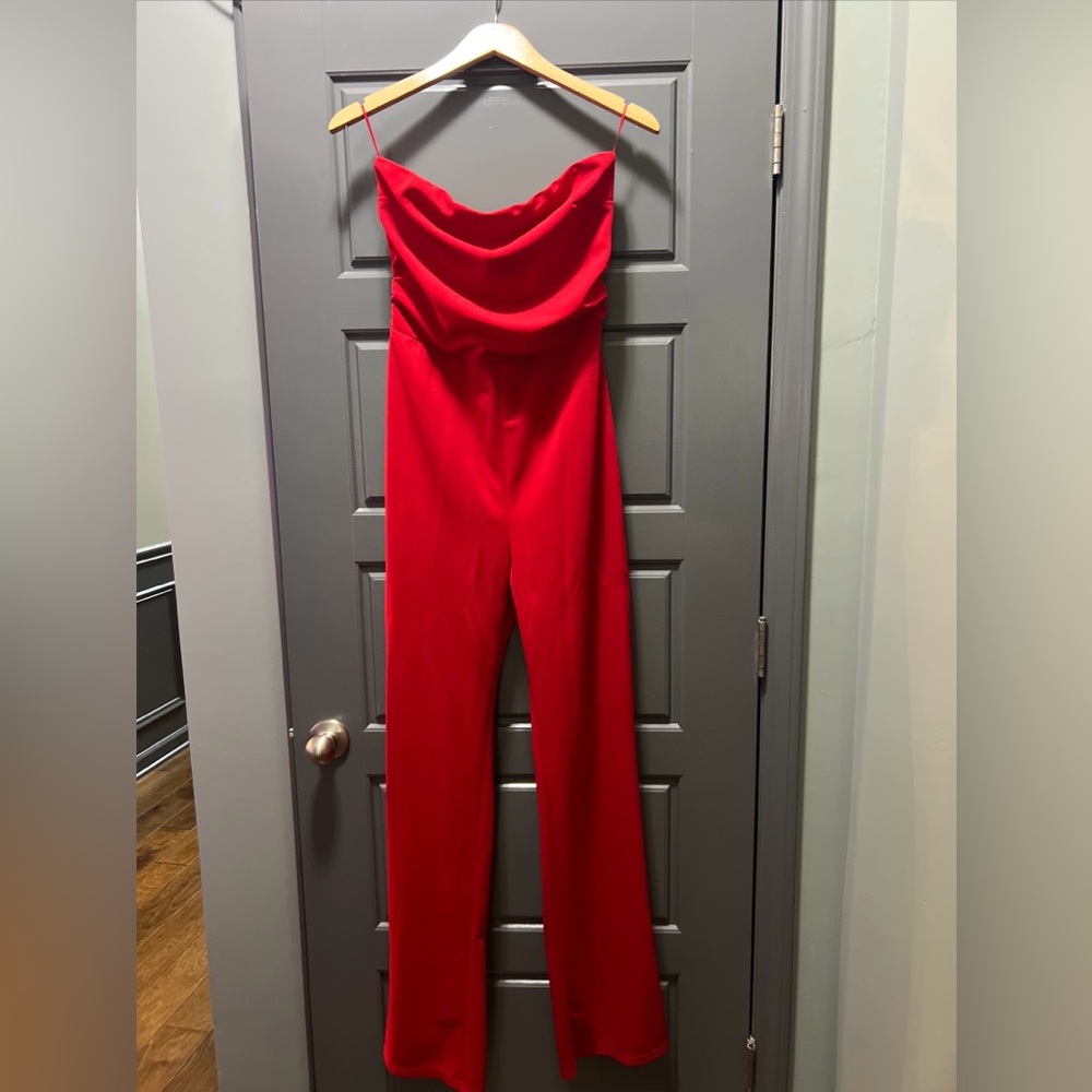 Fashion Nova Vibrant Red Jumpsuit